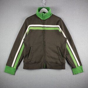 Brody Striped Track Zip Up Jacket Mens Large